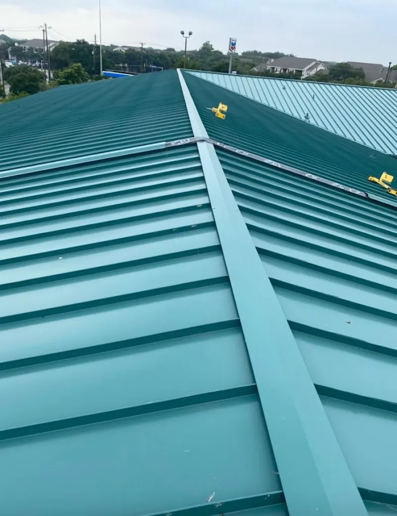 Green commercial metal roof ridge and valley for Metal Roof Repair in Crescent City